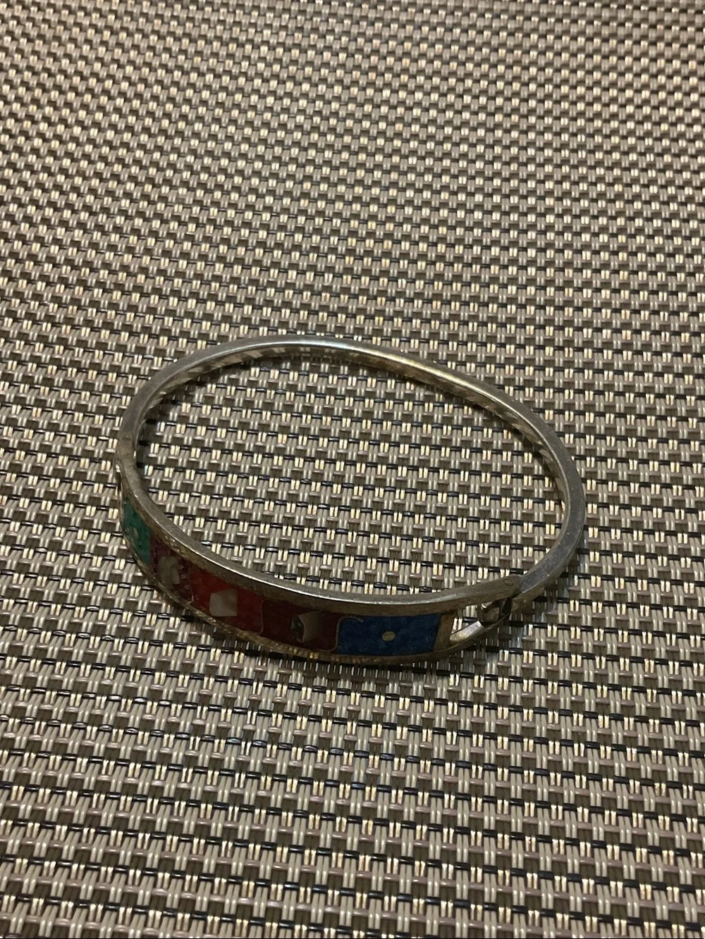 Multicolor Enamel Hinged Bangle Bracelet - Women Jewelry
